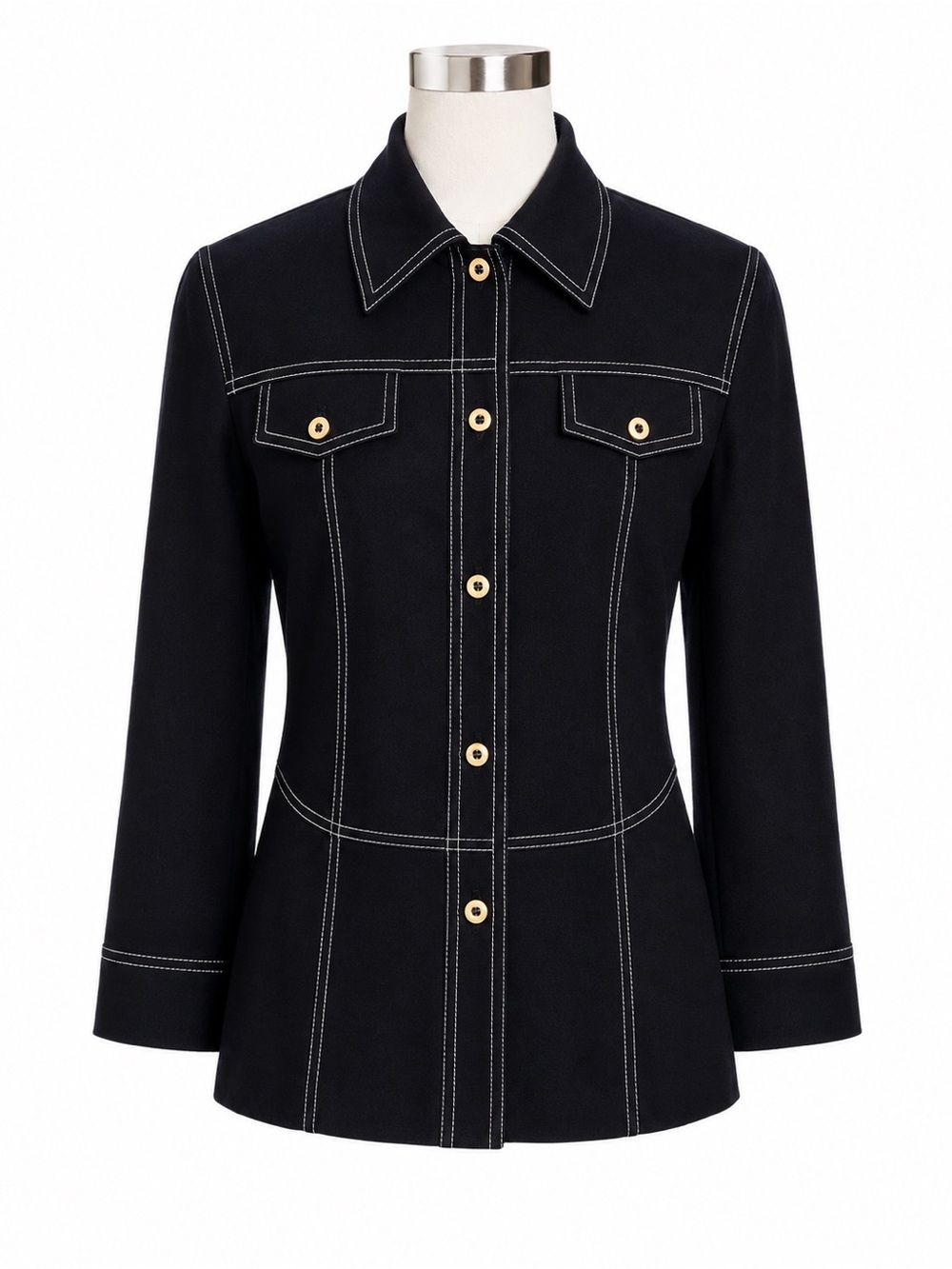 St. John Sport by Marie Gray tailored denim utility-style jacket